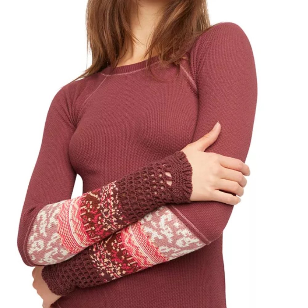 EUC Free People Thermal in burgundy